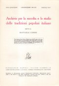 ARCHIVIO PER LA RACCOLTA E LO STUDIO DELLE TRADIZIONI POPOLARI ITALIANE ANNO XV 1940 (2 VOLUMI)